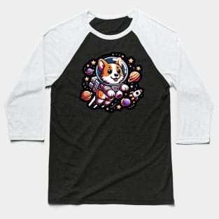 corgi astronaut Baseball T-Shirt